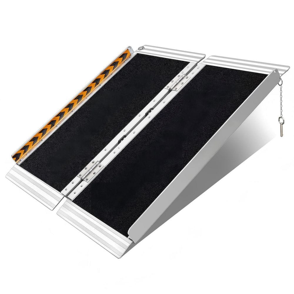 Wudkey 3 ft. Portable Wheelchair Ramp, Non-Skid Aluminum Handicap