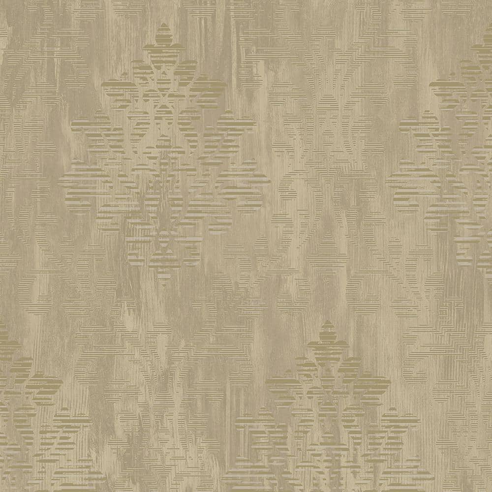 Metallic FX Bronze Large Damask on Non-Woven Wallpaper Paper