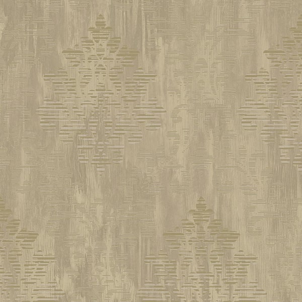 Unbranded Metallic FX Bronze Large Damask on Non-Woven Paper Wallpaper Sample