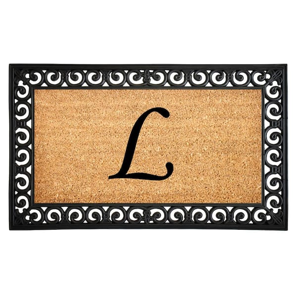 Calloway Mills 104131830 Gabriel Monogram Doormat Letter T 18 x 30
