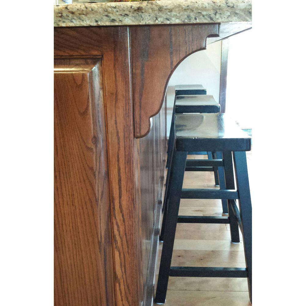 Unfinished Rubberwood Bedford Wood Bracket 1.75" W x 7.25" D x 9.5" H