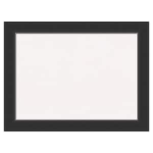Corvino Black Wood White Corkboard 32 in. x 25 in. Bulletin Board Memo Board
