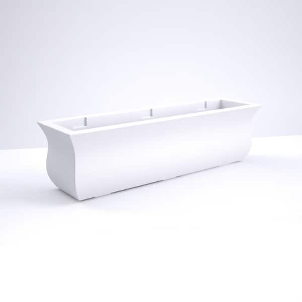 Mayne 36 in. x 9.7 in. White Plastic Window Box5871W The Home Depot
