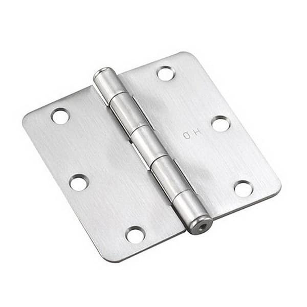 Onward 3-1/2 in. x 3-1/2 in. Brushed Chrome Full Mortise Butt Hinge with Removable Pin (2-Pack)