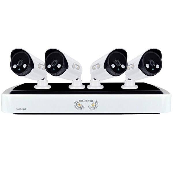 Night Owl 4-Channel Full 1080p 1TB Hard Drive Network Video Recorder Surveillance System with 4 Night Vision 1080p HD IP Cameras