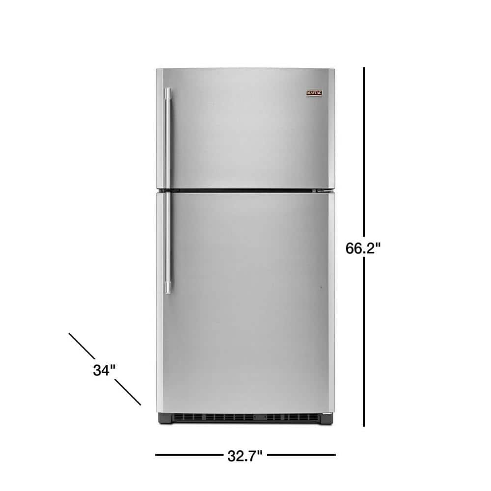 Stainless Steel 21.2 Cu. Ft. Top-Freezer Refrigerator with Ice Maker