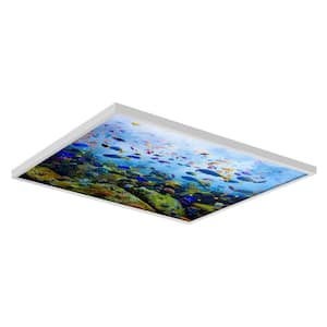 Ocean 001 2 ft. x 2 ft. Flexible Decorative Light Diffuser Panels Ocean for Classrooms and Offices