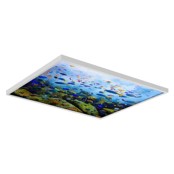 OCTO LIGHTS Ocean 001 2 ft. x 2 ft. Flexible Decorative Light Diffuser Panels Ocean for Classrooms and Offices