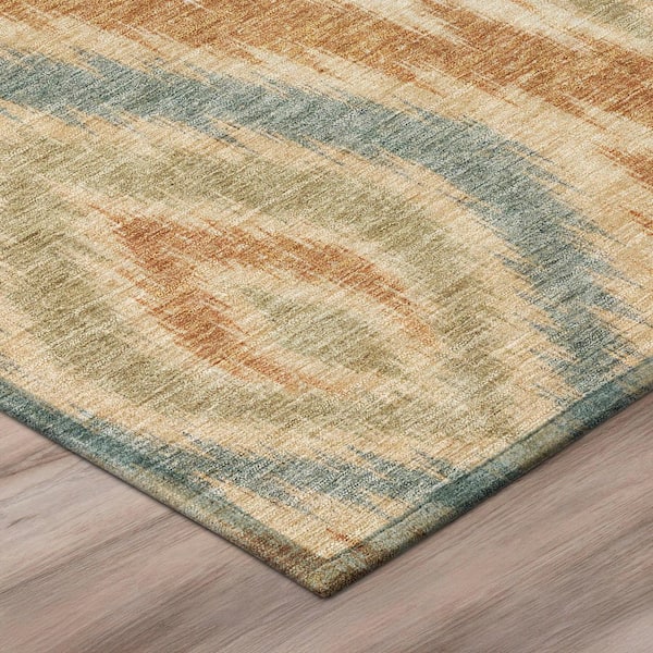 Chantille Machine Washable Indoor/Outdoor Abstract ACN3071 Terracotta 2 ft. x 7 ft. Runner Rug