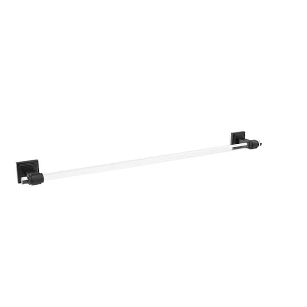 Glacio 24 in. (610 mm) L Towel Bar in Clear/Matte Black