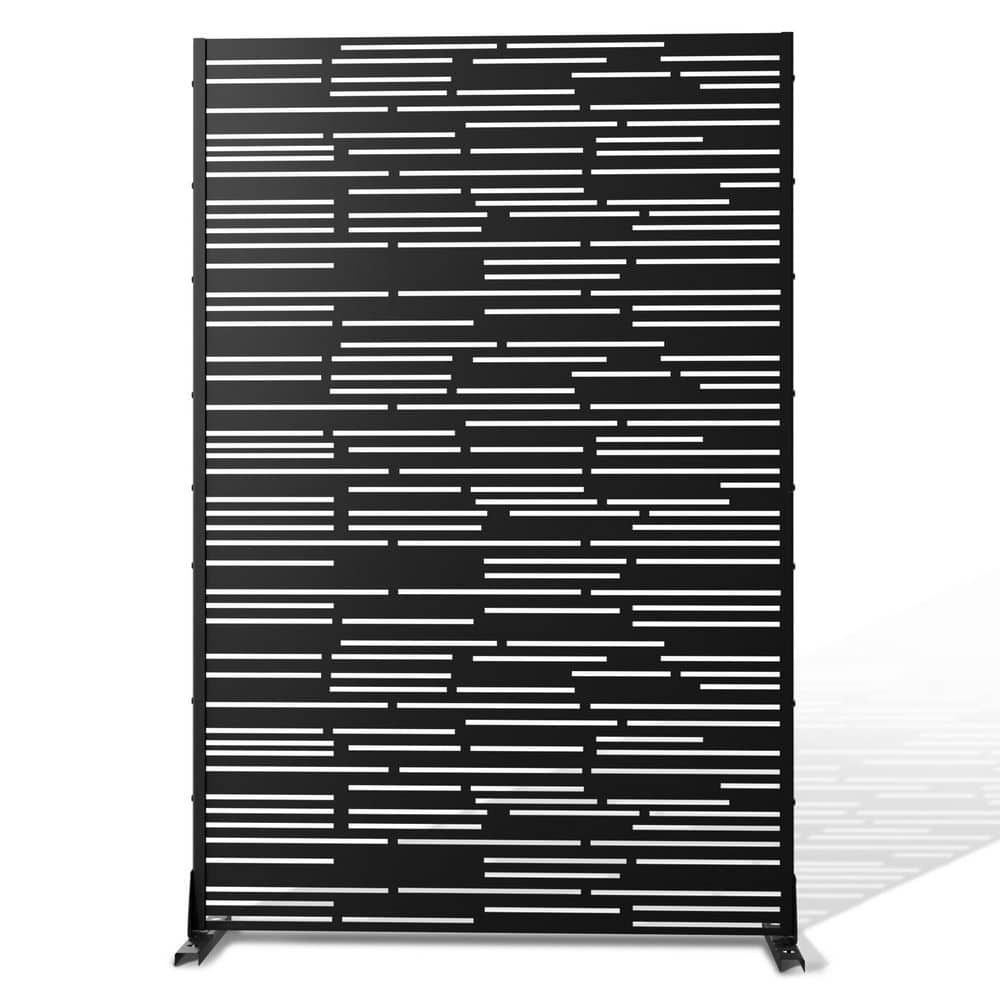 47 in. W x 72 in. H Black Metal Privacy Screen-Rust-Resistant Outdoor Panel for Patio & Deck price history on PriceWatchPro