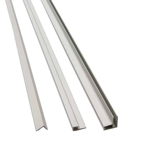 PALISADE Dusty Pearl 94 in. Vinyl Backsplash Accessory Trim Kit
