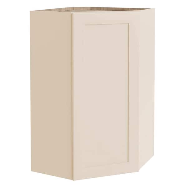Newport 20 in. W x 12 in. D x 36 in. H Assembled Plywood Diagonal Wall Kitchen Cabinet in Blended Cream with Soft Close