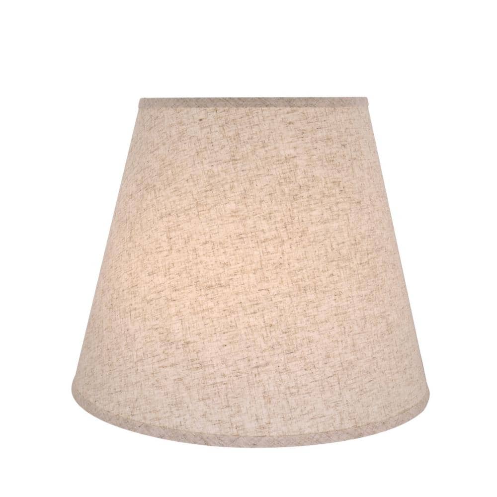 Beige Linen Bell Empire Lamp Shade, 18" Wide
