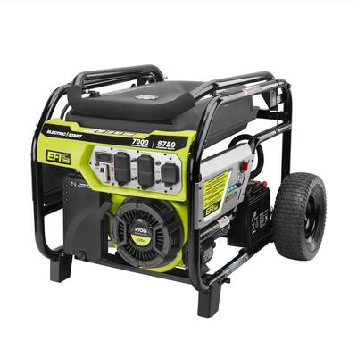 7,000 Running Watt Electronic Fuel Injected Gasoline Powered Electric Start Portable Generator with CO Shutdown Sensor
