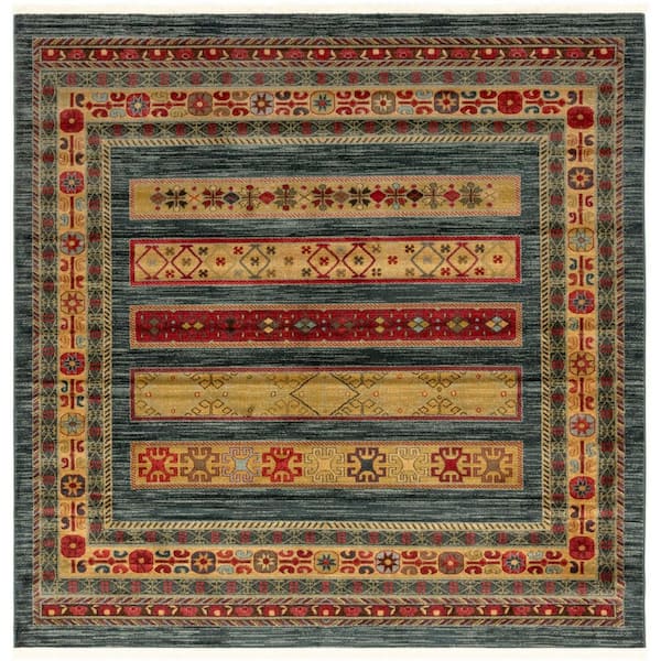Unique Loom Fars Pasadena Beige 8' 0 x 8' 0 Square Rug