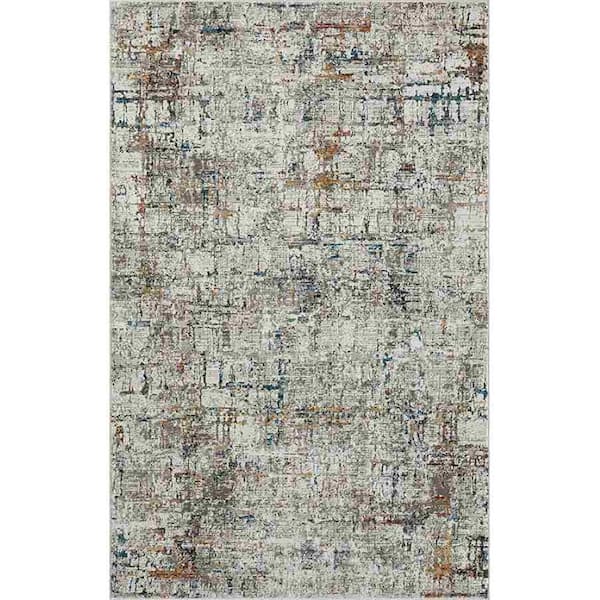 Unbranded Babette Gray/Multi 8 ft. x 10 ft. Abstract High-Low Textured Indoor Area Rug