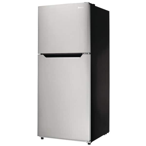 Danby 10 1 Cu Ft Top Freezer Refrigerator In Stainless Steel Counter Depth Dff101b1bsldb The Home Depot