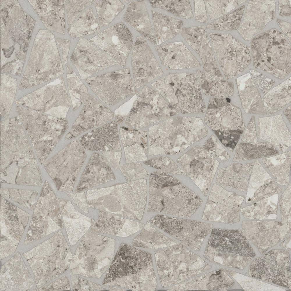 Frammenta 12 in. x 12 in. Light Grey Porcelain Mosaic Tile (10.66 sq. ft./Case) price history on PriceWatchPro