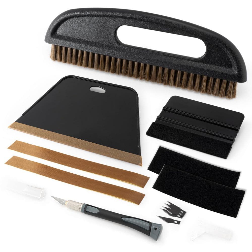 4-Pieces Wallpaper Smoothing Tool Kit with Sponge Seam Roller, Vinyl Squeeg
