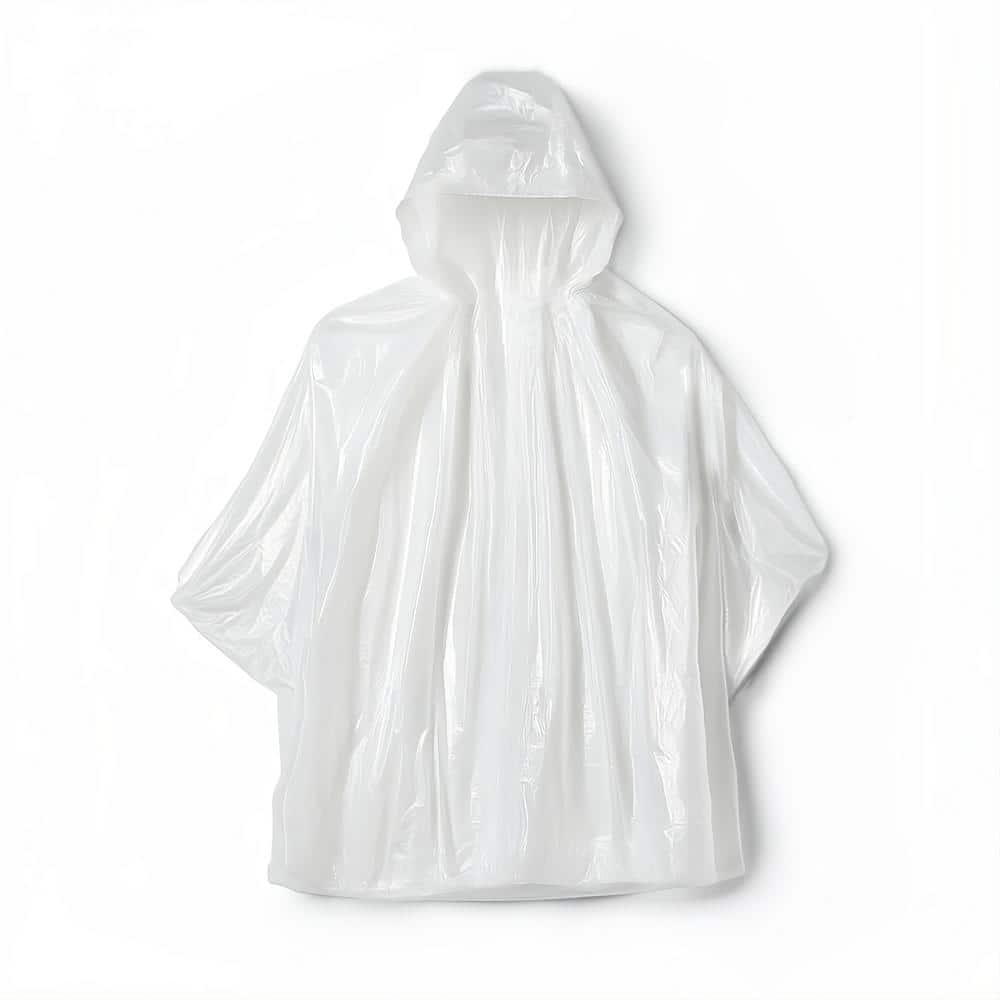 Outdoor Clear Rain Poncho 1-Size Fits Most