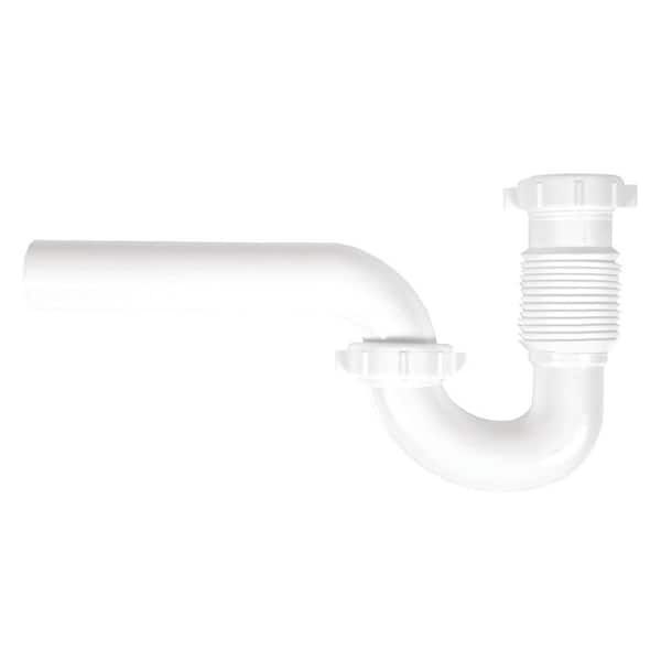 Oatey Form N Fit 1-1/2 in. White Plastic Sink Drain Flexible P-Trap