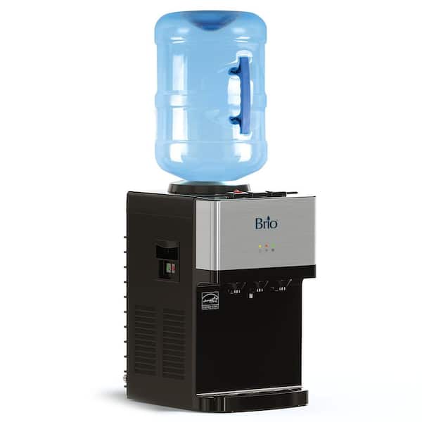 Brio CLCTTL520 Top Loading Countertop Water Cooler Dispenser with Hot, Cold and Room Temperature Water - 1