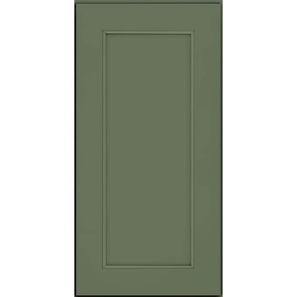 KraftMaid Brooks 7 5/16 in. W x 3/4 in. D x 7 5/16 in. H Quarter Cabinet Door Sample in Evergreen