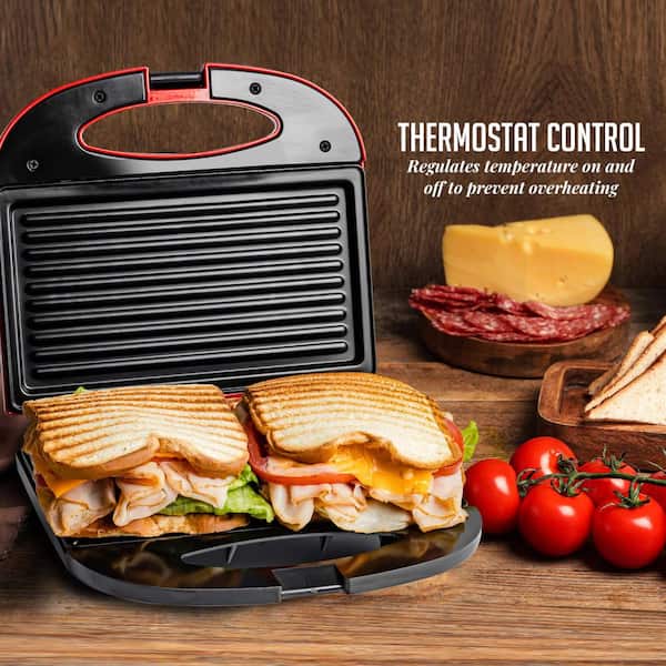 tower stainless steel 750w mini panini press