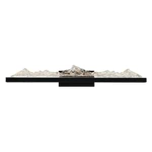 Himalayas 36 in. 1-Light Integrated LED Black Vanity Light