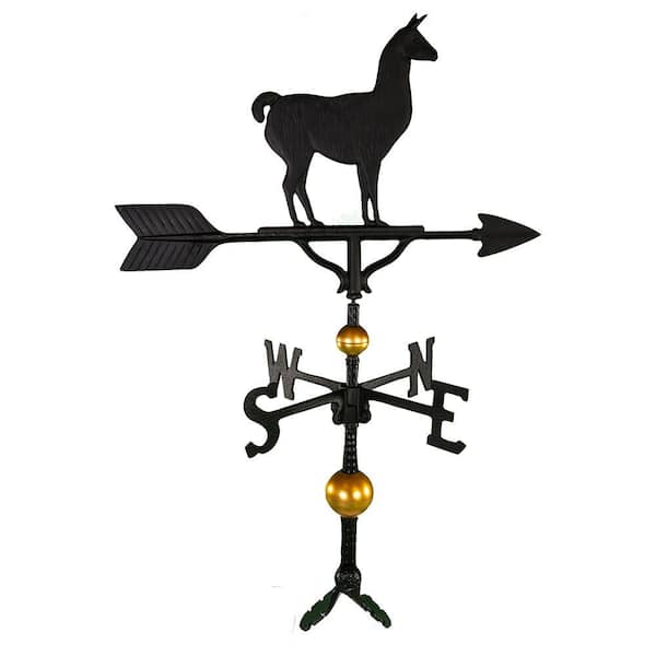 32 in. Deluxe Black Llama Weathervane
