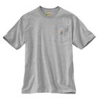 Men's Regular XX Large Heather Gray Cotton/Polyester Short-Sleeve T-Shirt