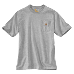Men's Regular XXX Large Heather Gray Cotton/Polyester Short-Sleeve T-Shirt
