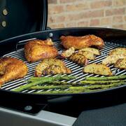 22 in. Performer Charcoal Grill in Black with Built-In Thermometer and Storage Rack