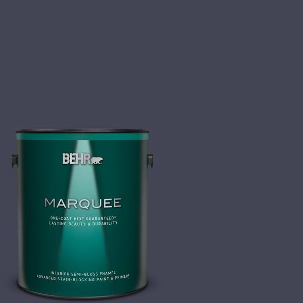 BEHR MARQUEE 1 gal. PPU15 19 Black Sapphire One Coat Hide Semi