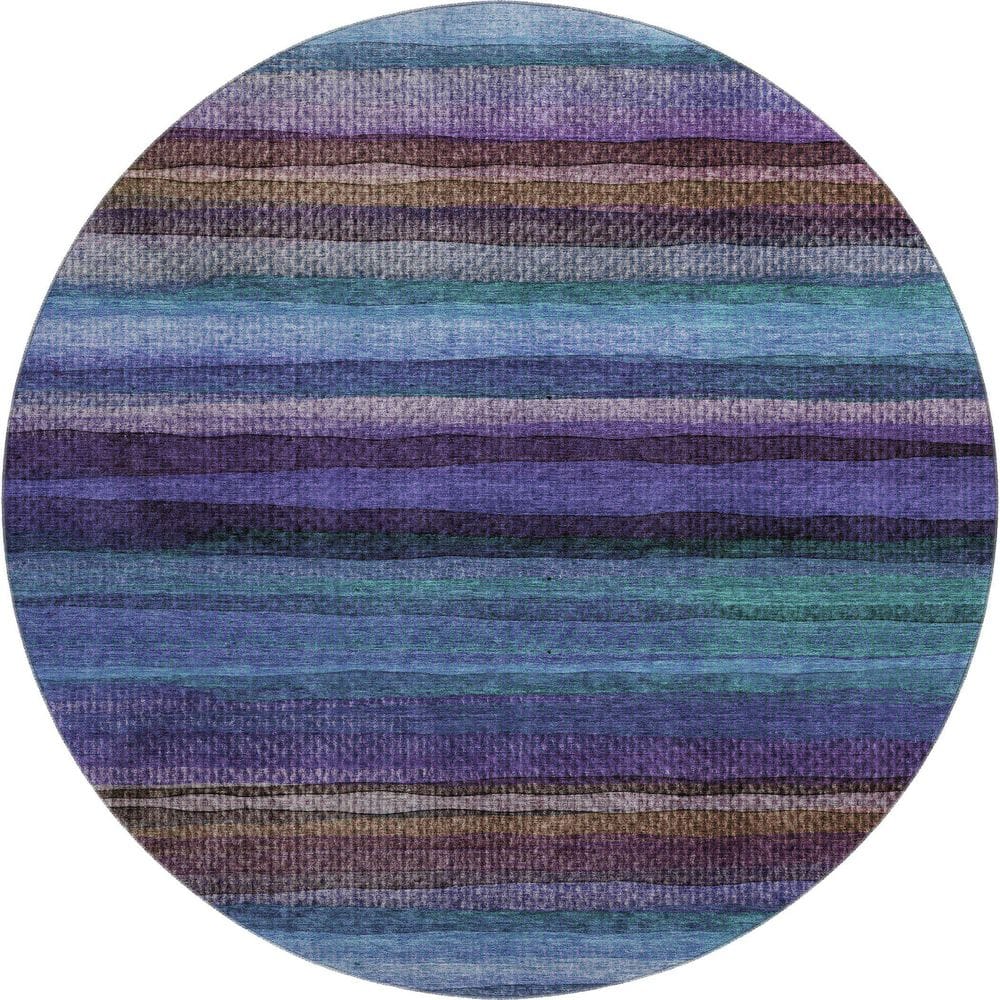 Mayfield Premium Machine Washable Abstract AMF2093 Blue 8 ft. x 8 ft. Round Rug price history on PriceWatchPro