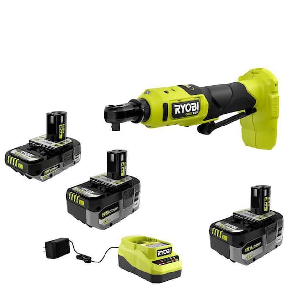 ONE+ 18V HIGH PERFORMANCE Kit w/ (2) 4.0 Ah Batteries, 2.0 Ah Battery, Charger, & ONE+ HP Brushless 3/8 In. Ratchet