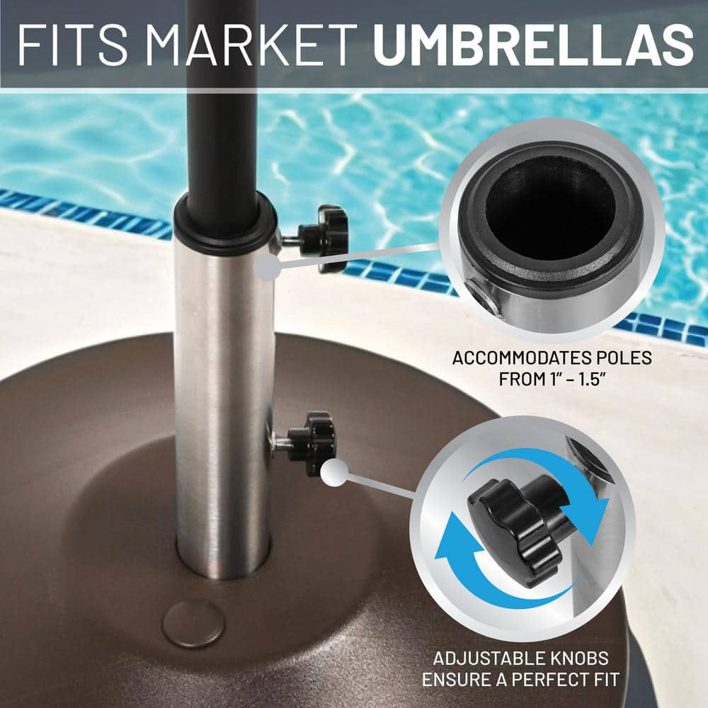 Bronze Metal Wheeled Free Standing Umbrella Base