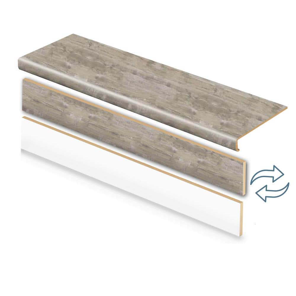 Cap A Tread Lighthouse Oak/Rustic Wood/Salted Oak 47in.Lx12.15 in.Wx2.28in.T Vinyl Stair Tread