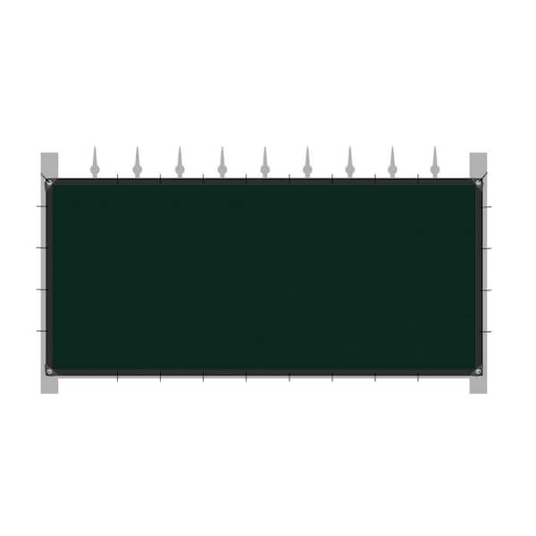 Unbranded 4 ft. x 50 ft., Dark Green Edge Reinforced Grommets Free Privacy Fence Screen 90% Blockage Gazebo Backyard Shade Cover