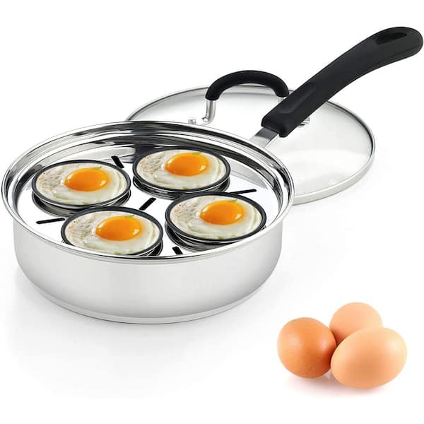 Cook N Home 8 4-Cup Stainless Steel Egg Poacher 02625 - The Home Depot