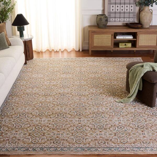 Sarafina 10 ft. x 13 ft. Beige/Blue Persian Area Rug