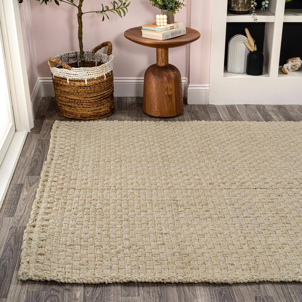 Estera Ivory Handwoven Chunky Jute Rectangular Rug