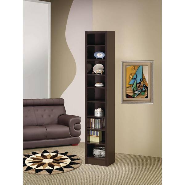 Coaster Home Furnishings Narrow 70.75 in. Cappuccino 9 Shelf