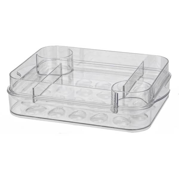 11 in. W x 3 in. H x 16 in. D Ci-2 Serving Tray Charcuterie On Ice and Deviled Eggs on Ice, Plastic
