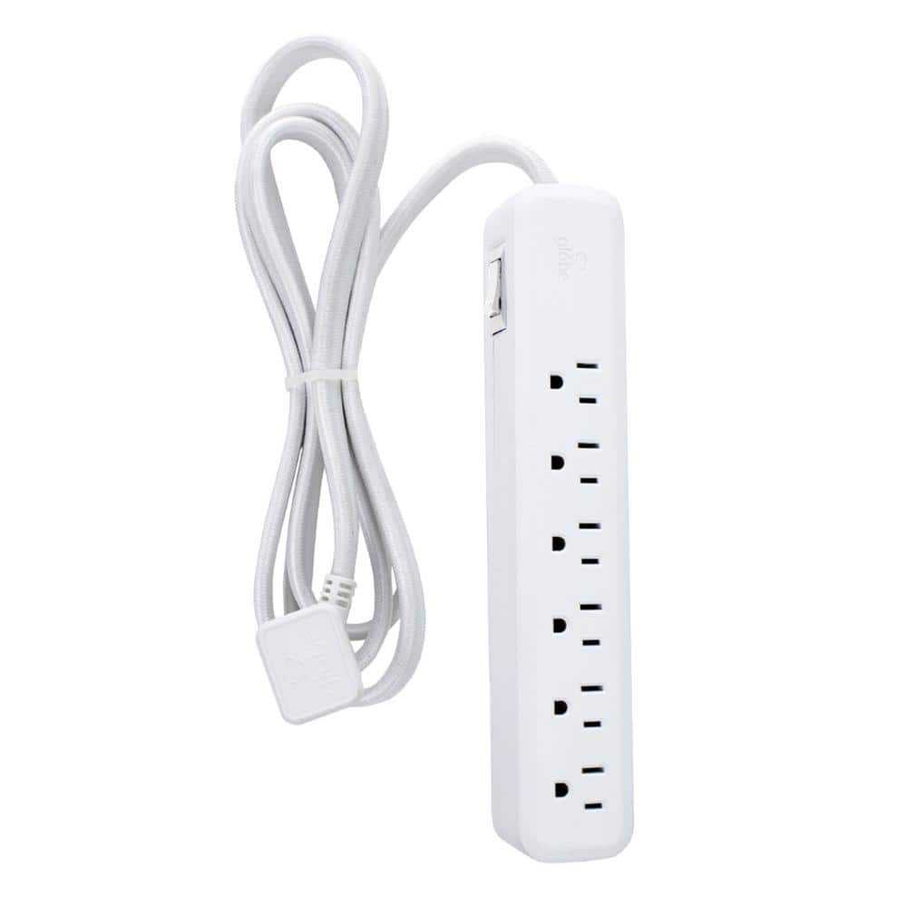 Woods 6-Outlet Surge Strip with 3 ft. Cord, White 41492