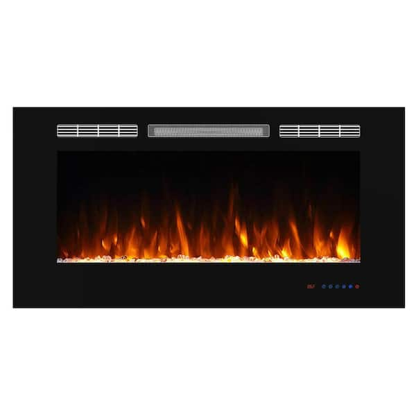 Boyel Living Black 43 in. 400 Sq. Ft. Recessed and Wall Mounted ...