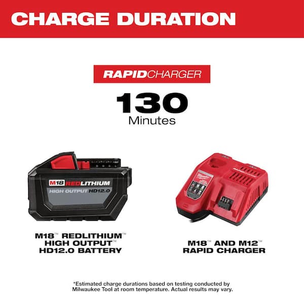 M18 18-Volt Lithium-Ion High Output Battery Pack 12.0 Ah and Rapid Charger  Starter Kit