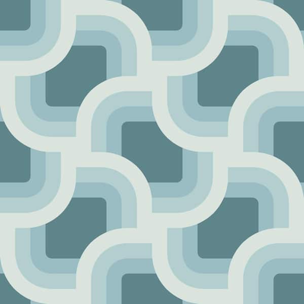 Nicole Miller Retro Geo Spa Peel and Stick Wallpaper