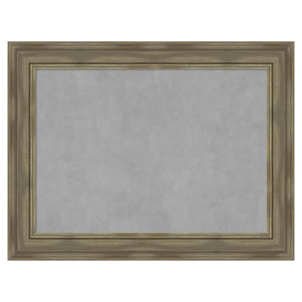 Amanti Art Alexandria Greywash 34 in. x 26 in. Framed Magnetic Board